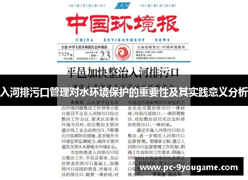 入河排污口管理对水环境保护的重要性及其实践意义分析